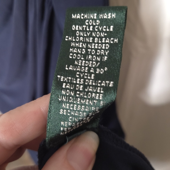 Lauren Ralph Lauren Women's Midnight Blue Midi Ruching 1/2 Sleeve Dress Size 6 - Picture 9 of 10